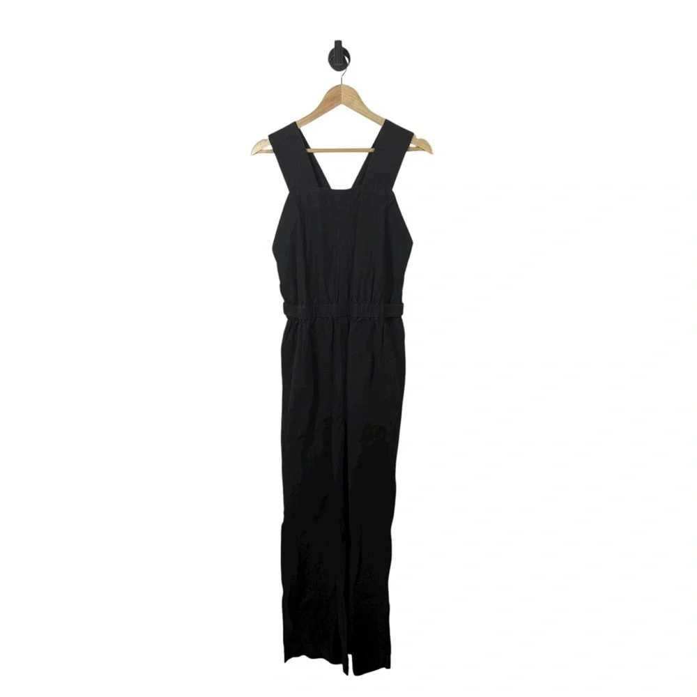 Everlane Women’s The Fatigue Apron Cotton/Linen Jumpsuit in Black Size 2